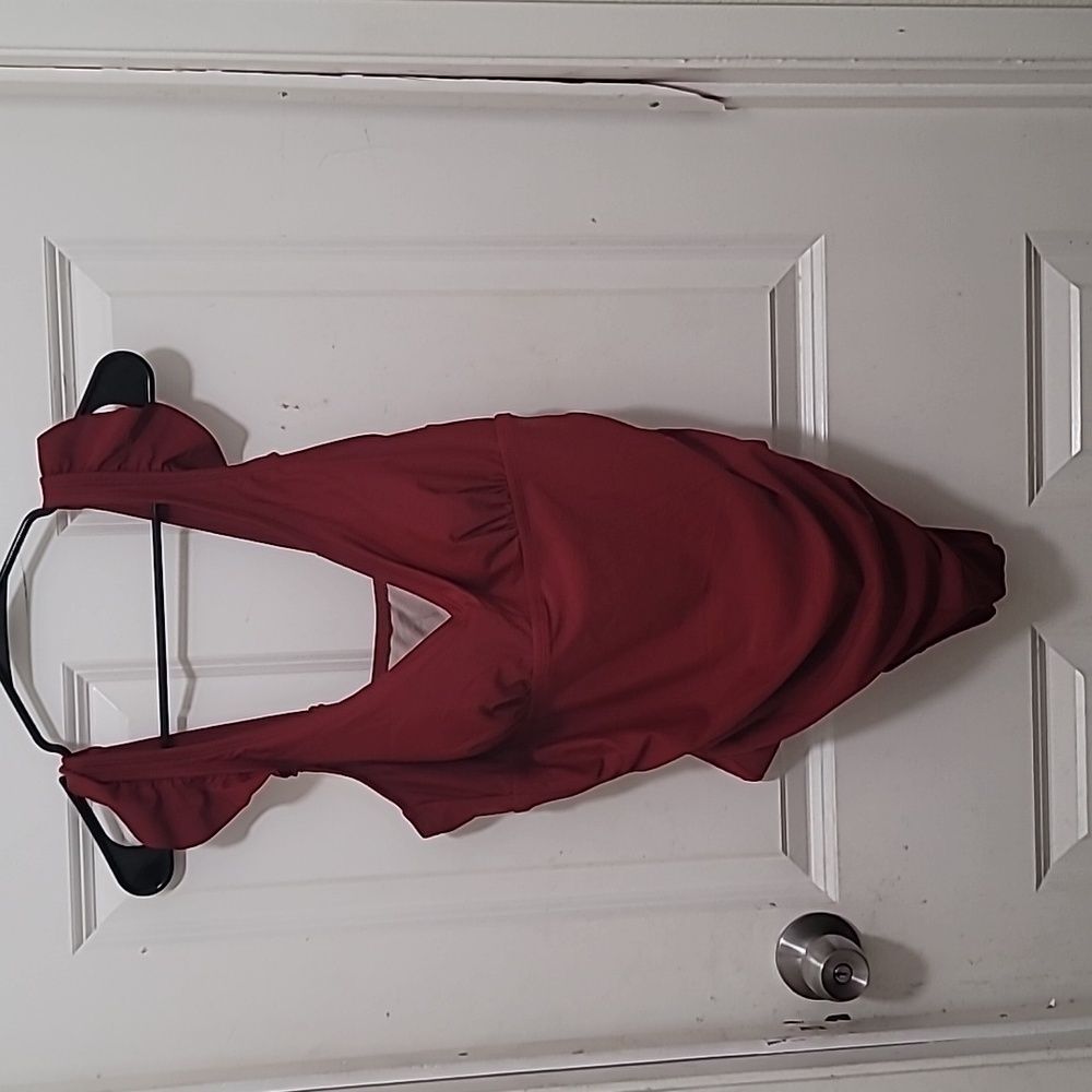 KONA SOL WOMEN'S ‎ PLUS SIZE ONE PIECE SWINSUIT RED SIZE 14W